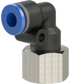 Riegler L-Steckverschraubung »Blaue Serie«, drehbar, M5 innen,  Ø6 mm