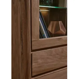 MASSIVMOEBEL24.DE Vitrine Toronto 70 x 40 x 145 cm Rot-braun