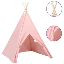 vidaXL Kinder Tipi-zelt Mit Tasche Pfirsichhaut Rosa 120x120x150 Cm Vidaxl