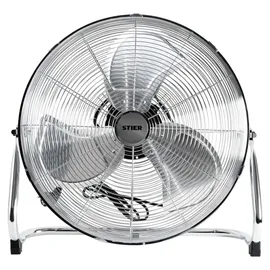 Stier 50 cm Bodenventilator Metall-Optik