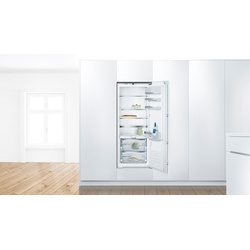 E (A bis G) BOSCH Einbaukühlschrank "KIF51AFE0" Kühlschränke Gr. Rechtsanschlag, weiß Einbaukühlschränke ohne Gefrierfach Kühlschrank