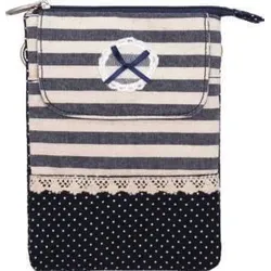 Patchwork Handtasche Umhängetasche (Navy White 083)