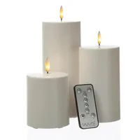 uYuni LED Kerzenset Thea 3 Größen weiß