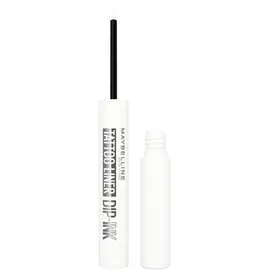 Maybelline New York Tattoo Liner Dip-Ink 104 White Canvas – flüssiger Eyeliner in Weiß mit Flex-Ink-Technologie und bis zu 36 Stunden Halt, 3.5 ml