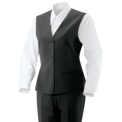 Exner 752 - Damenweste mit Taschen : anthrazit 53% Polyester 43% Schurwolle 4% Elasthan 34