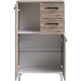 Saphir Unterschrank mit Türdämpfer und 1 Einlegeboden 60 x 100,5 x 33 cm Braun