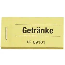 WOLF 10er-Pack Bonblöcke »Getränke« gelb, 6x3 cm