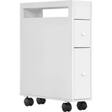 kleankin Badezimmerschrank Nischenschrank 49,5 x 66 x 16 cm Weiß