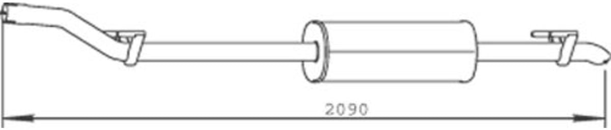 Mittelschalldämpfer DINEX DIN56322