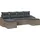 vidaXL Garten-Lounge-Set 6-tlg. grau