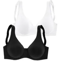 PETITE FLEUR Minimizer-BH Damen schwarz+weiß Gr.105C