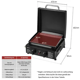 Royal Gourmet 2 Brenner Gasgrill Tischgrill schwarz