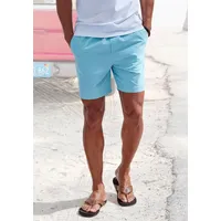 John Devin Shorts Bermuda kurze Hose aus elastischer, gewebter Baumwollqualität blau L
