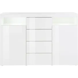 borchardt Möbel Highboard 139 x 93 x 35 cm Weiß