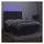 vidaXL Boxspringbett mit Matratze & LED Dunkelgrau 140x200 cm Samt