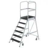 MUNK Podesttreppe eins. begehbar 6 Stufen  R13 Aluminium