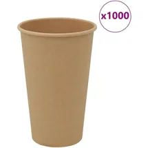 vidaXL Pappbecher 0,4 l Braun 1000 St.