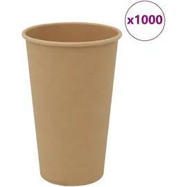 vidaXL Pappbecher 0,4 l Braun 1000 St.