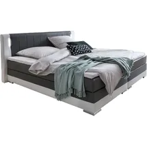 SalesFever Boxspringbett Grau/Weiß