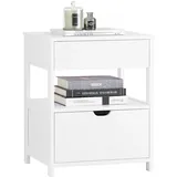 SoBuy Nachtschrank FRG258 45 x 38 x 55 cm Weiß