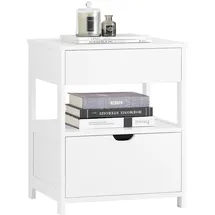SoBuy Nachtschrank FRG258 45 x 38 x 55 cm Weiß