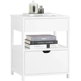 SoBuy Nachtschrank FRG258 45 x 38 x 55 cm Weiß