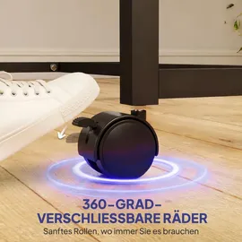 sportnow Tischtennisplatte Klappbar Indoor mit Rollen Blau