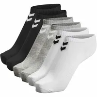 hummel hmlCHEVRON 6-PACK ANKLE Socks BLACK/WHITE/GREY, 10