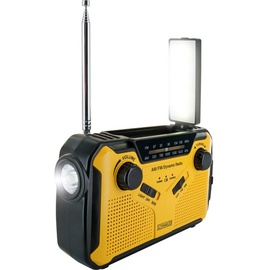 Schwaiger Outdoorradio UKW, AM, FM Handkurbel, Solarpanel, spritzwassergeschützt, stoßfest, Tasche