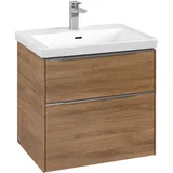 Villeroy & Boch Waschbeckenunterschrank 2 Auszüge 62,2 x 57,6 x 47,8 cm Kansas Oak