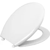CORNAT WC-Sitz "Palu" - Klassisch weißer Look - Pflegeleichter Thermoplast - Schlichtes Design passt in jedes Badezimmer / Toilettensitz / Klodeckel / 1076385