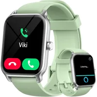 Gydom Smartwatch Damen mit Telefonfunktion 1.8" Alexa Integriert Fitnessuhr 100+ Sportmodi, Pulsmesser SpO2 Stress EIN-klick Messen, Schlafmonitor, IP68 Schrittzähler Uhr für Android/IOS Grün