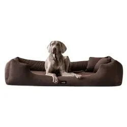 Tierlando MORITZ VIP Hundebett Hundesofa braun 90 cm, 22 cm, 75 cm