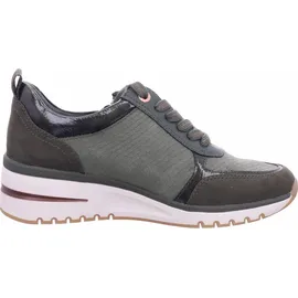 Marco Tozzi Damen Sneaker mit Reißverschluss Freizeit, Grün 40