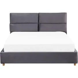 Beliani Doppelbett 160 x 200 cm Grau