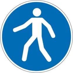 Eichner Gebotsschild Fußgängerweg benutzen