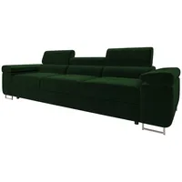Mirjan24 Sofa, Grün, Textil, 3-Sitzer, Rechteckig, 263x90x102 cm, Wohnzimmer, Sofas & Couches, Sofas