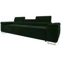 Mirjan24 Sofa, Grün, Textil, 3-Sitzer, Rechteckig, 263x90x102 cm, Wohnzimmer, Sofas & Couches, Sofas