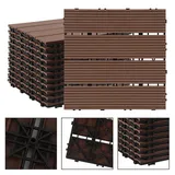 Wolketon Terrassenfliesen 4m2 Holzfliesen Für Terrasse Balkon Terrassenfliesen Holz Fliesen Mit Klicksystem 30x30 Cm 44 Stück Braun
