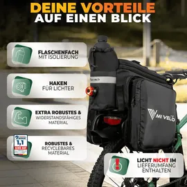MIVELO Gepäckträgertasche schwarz