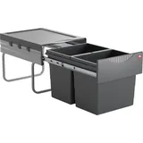 HAILO RAUMSPAR TANDEM 18/18 mit 36 Liter Abfallvolumen / ab 40 cm Schrankbreite | Schwarz