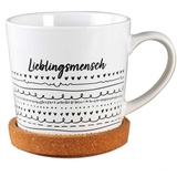 PAPIERDRACHEN Tasse Tasse mit Kork Untersetzer