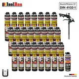 Brandschutzschaum B1 Bauschaum 24x750ml 1x Reiniger Montageschaum Schaum Pistole