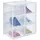 Relaxdays Schuhbox 28 x 36 x 21 cm 6-tlg. Transparent/Weiß