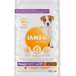 Iams for Vitality Puppy kleine & mittelgroße Rassen Hundefutter 2 x 12 kg