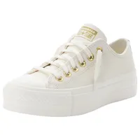 Converse Chuck Taylor All Star Lift Platform GOLD in Weiss, 37 1/2