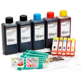 Octopus Fill In Patronen-Satz für Canon PGI-525, CLI 526 mit 5x Druckertinte