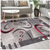 Mazovia Designteppich Modern Teppich Kurzflor Wohnzimmerteppich Robust und pflegeleicht GRAU, 160 x 230 cm, Fußbodenheizung,Allergiker geeignet,Farbecht,Pflegeleicht,Geometrisch grau 160 x 230 cm