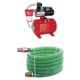 T.I.P. Hauswasserwerk HWW 1000/25 Plus TLS + 4 m Sauggarnitur Messing