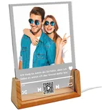 MyPrezzie Spotify Song Cover Design Glas Bild | Personalisierte Foto Geschenke für Sie & Ihn |13x18cm| Geschenke für Frauen, Männer, Partner und beste Freunde | Couple